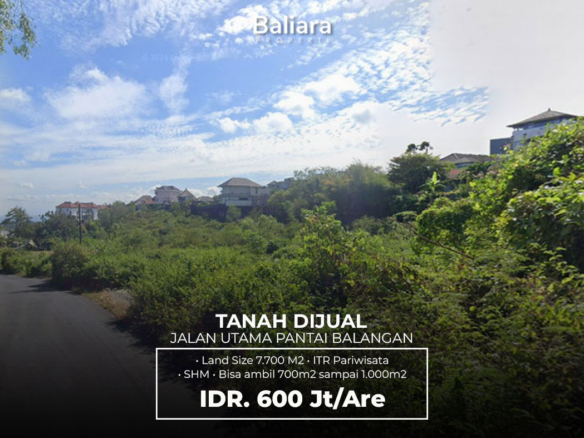 Dijual Tanah Kavling Jalan Utama Pantai Balangan