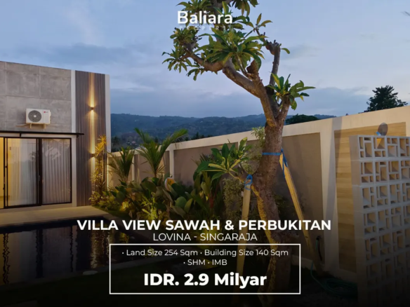 Dijual Villa 3 kamar tidur di Lovina Singaraja